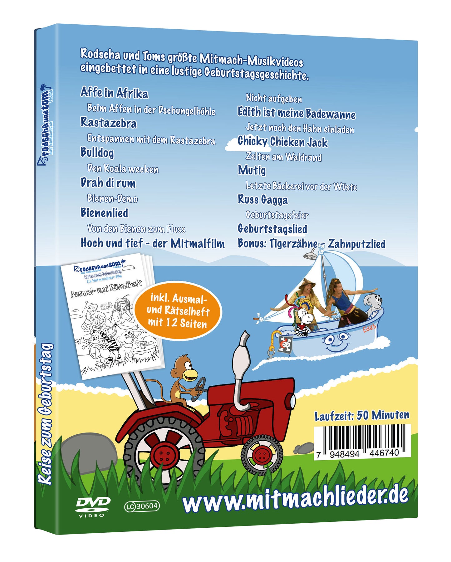 Reise zum Geburtstag mit Rodscha und Tom als DVD Kinderfilm