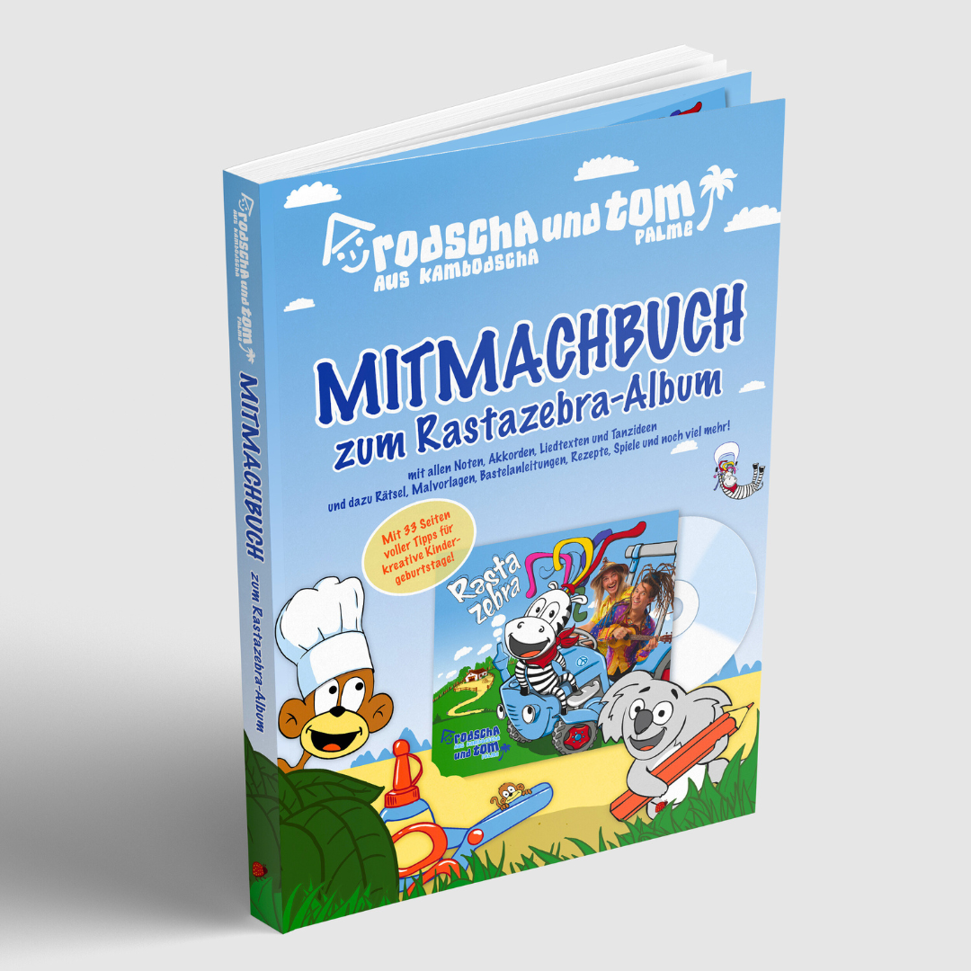 Mitmachbuch für Kinder ab 3 Jahren zum Rastazebra-Album | 144 Seiten | gebundene Ausgabe