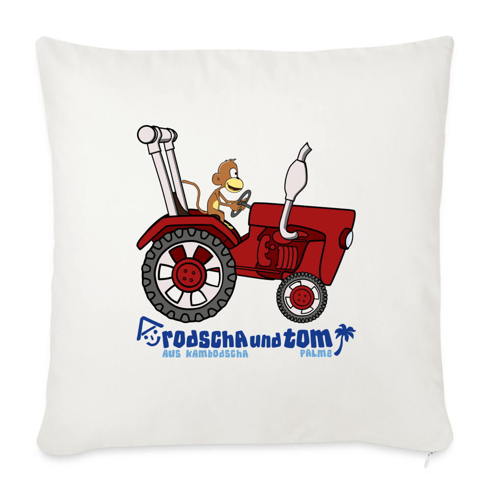 Rodscha und Tom - Bulldog - Sofakissen mit Füllung 44 x 44 cm - Naturweiß