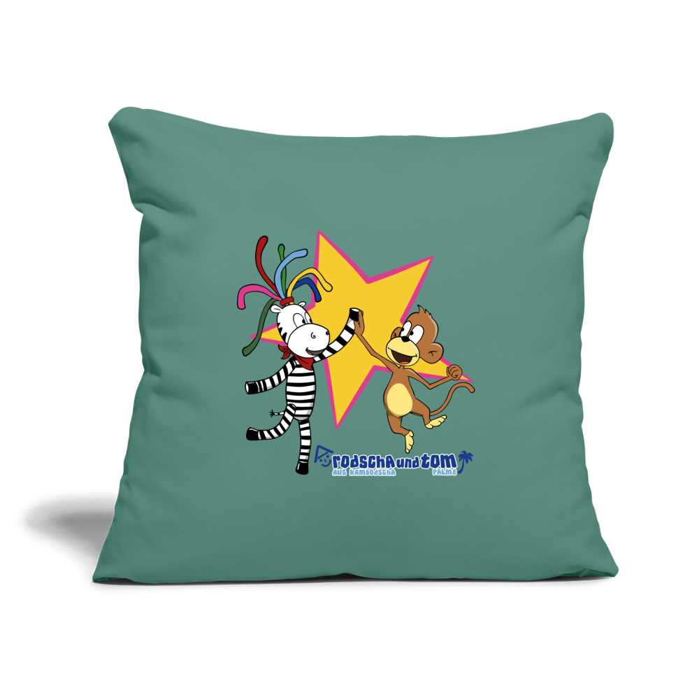 Rodscha und Tom - Beste Freunde - Sofakissen mit Füllung 44 x 44 cm - Tanngrün
