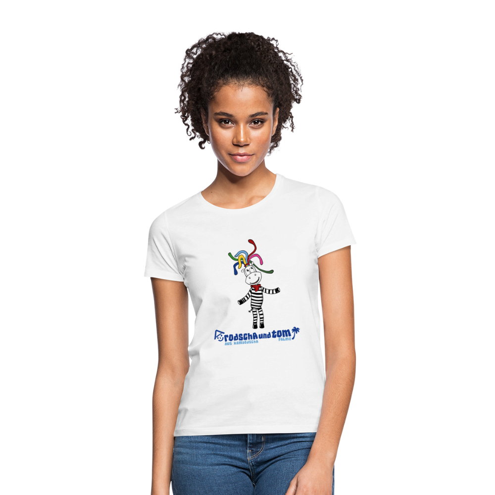Rodscha und Tom - Rastazebra - Frauen T-Shirt - weiß