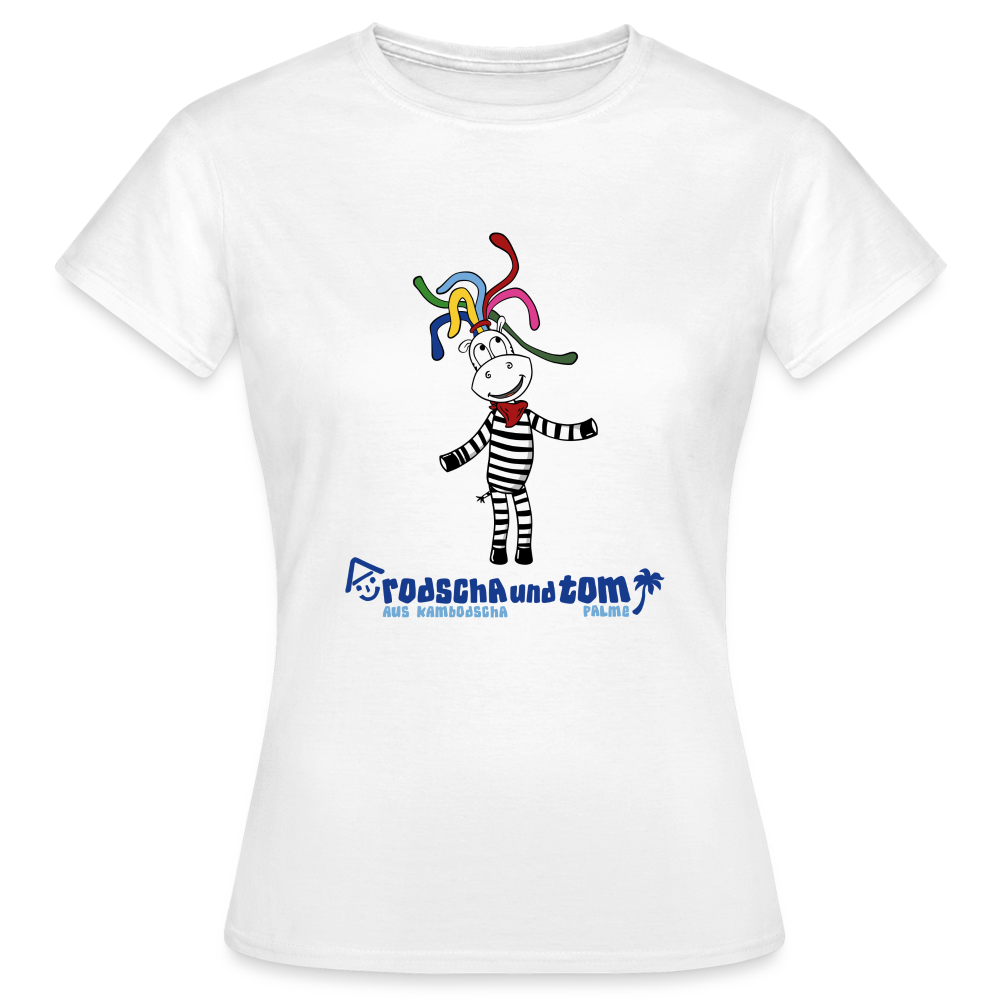 Rodscha und Tom - Rastazebra - Frauen T-Shirt - weiß