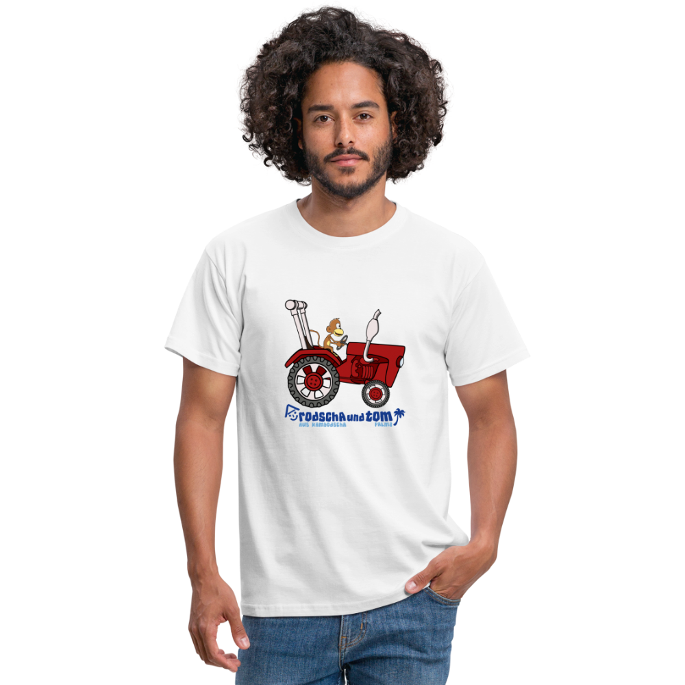 Rodscha und Tom - Bulldog - Männer T-Shirt - weiß
