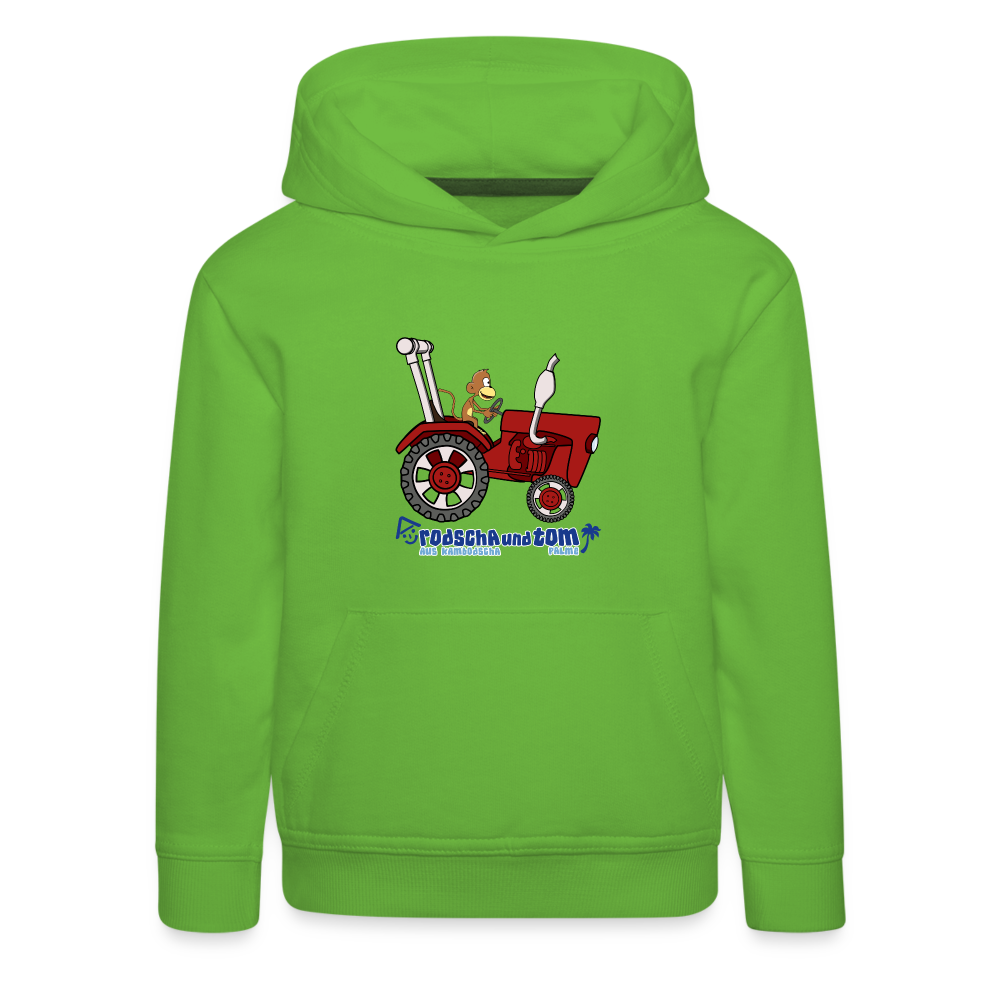 Rodscha und Tom - Bulldog - Kinder Premium Hoodie - Hellgrün