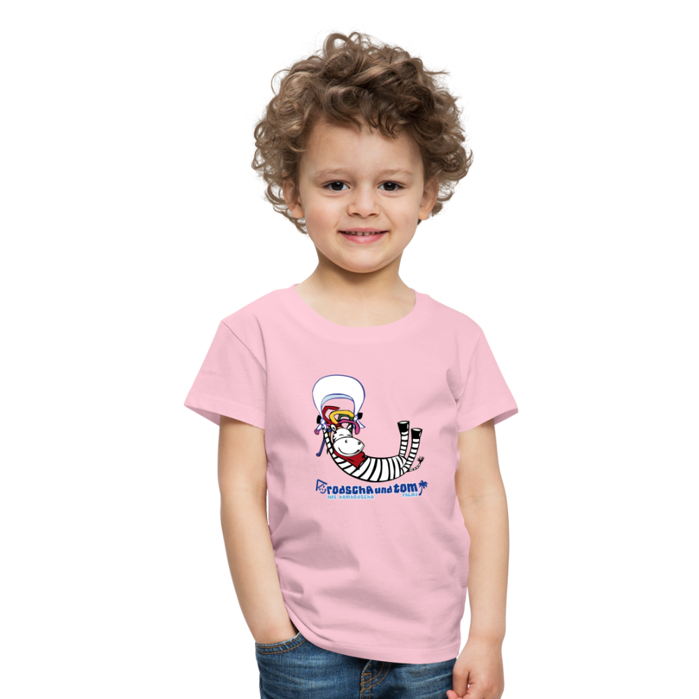 Rodscha und Tom - Rastazebra ZeRa - Premium-Shirt für Kinder - Hellrosa
