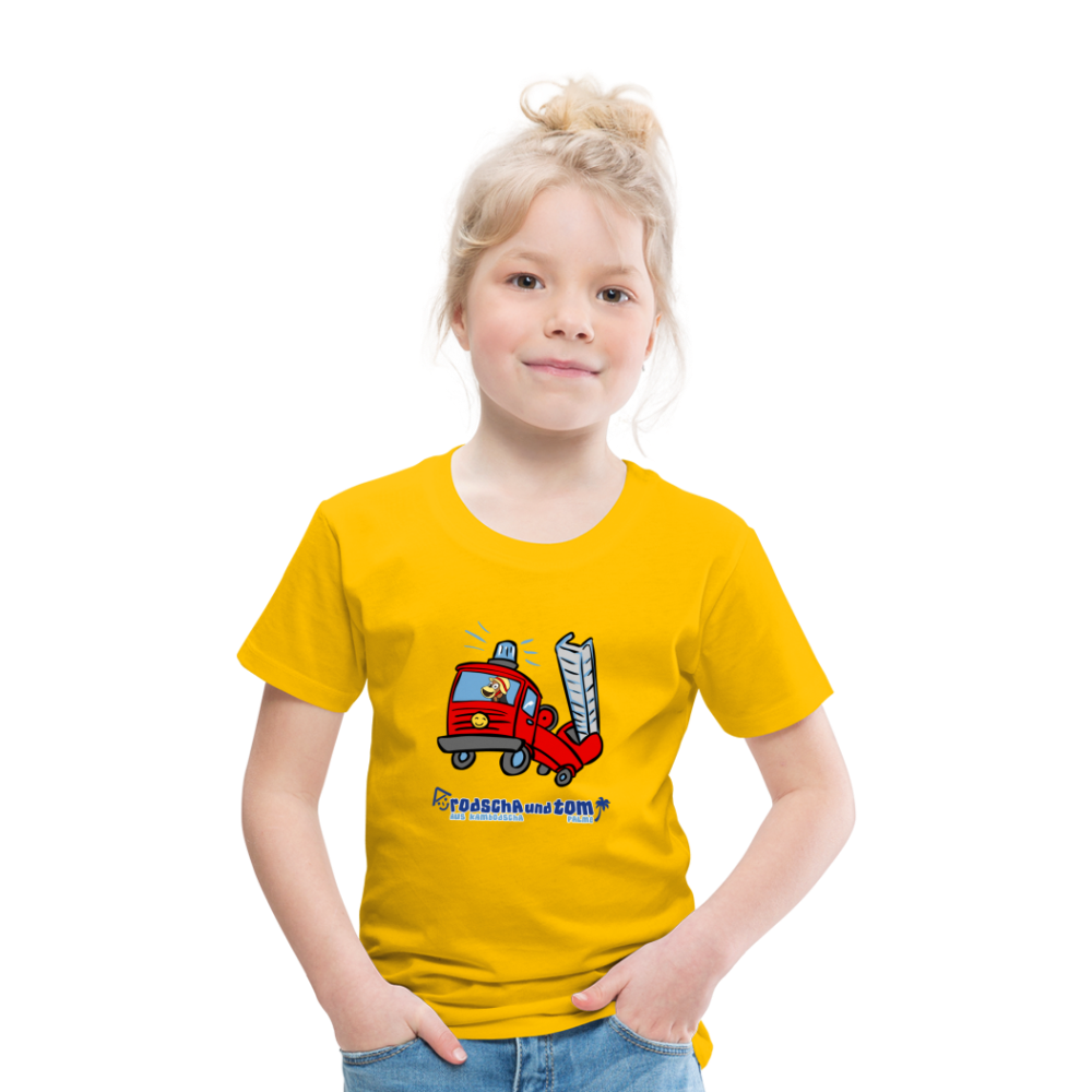 Rodscha und Tom - Feuerwehr - Kinder Premium T-Shirt - Sonnengelb