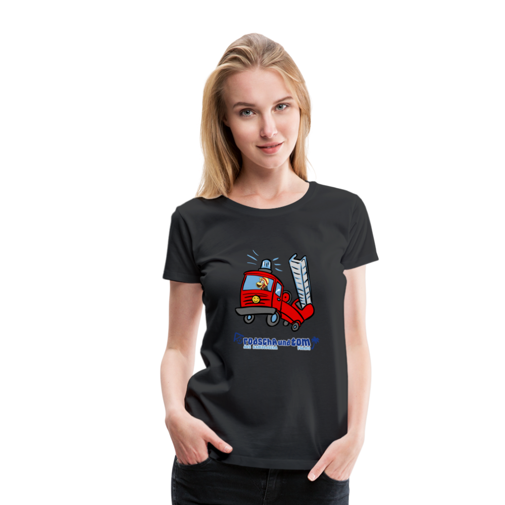Rodscha und Tom - Feuerwehr - Frauen Premium T-Shirt - Schwarz