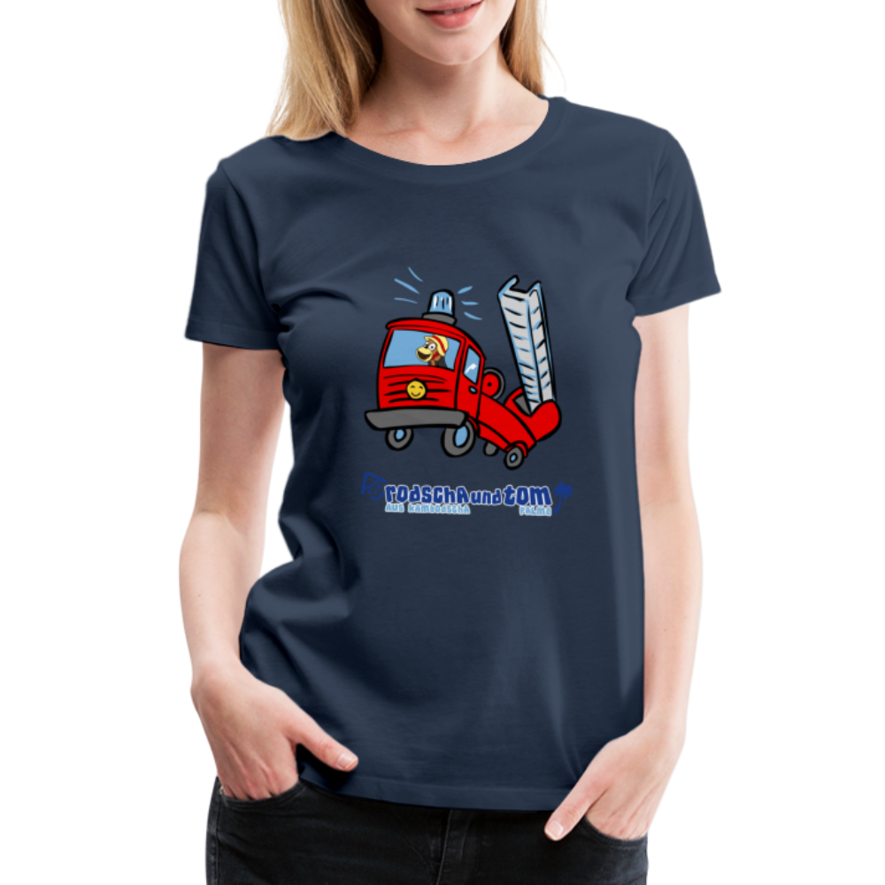Rodscha und Tom - Feuerwehr - Frauen Premium T-Shirt - Navy