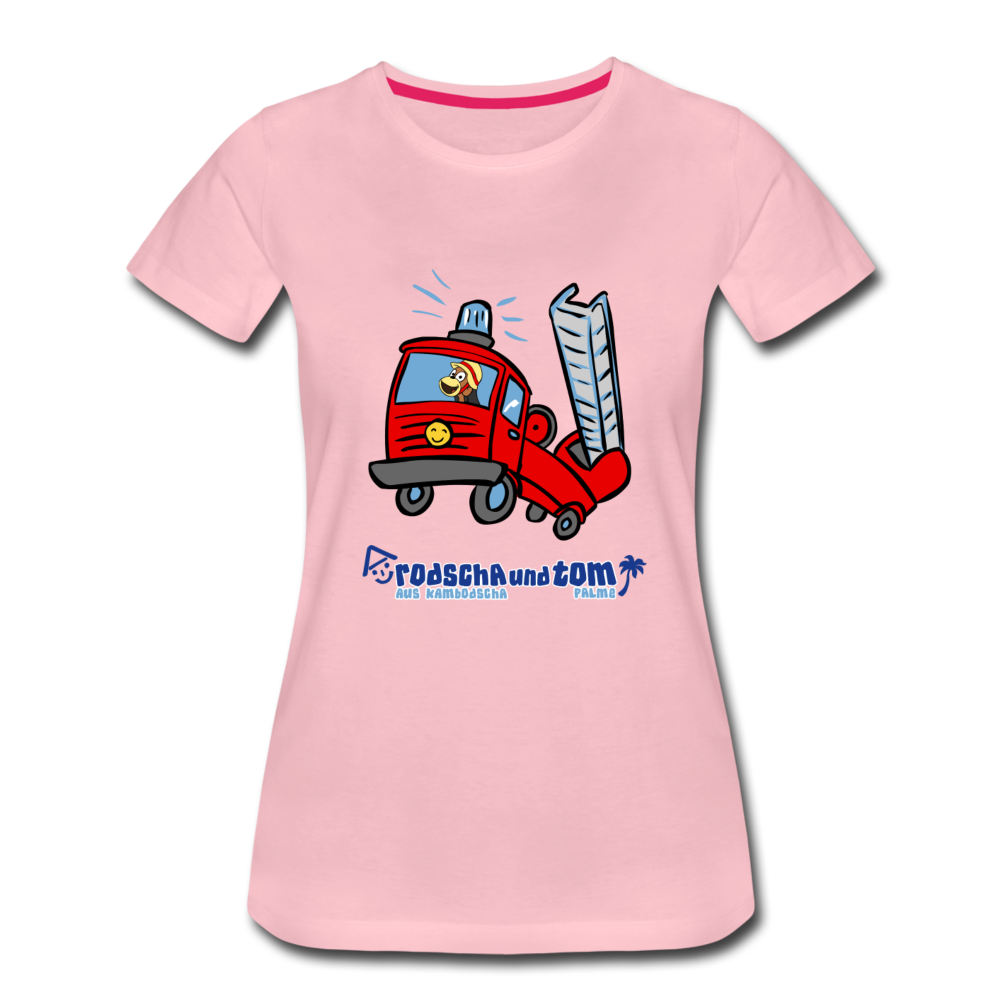 Rodscha und Tom - Feuerwehr - Frauen Premium T-Shirt - Hellrosa