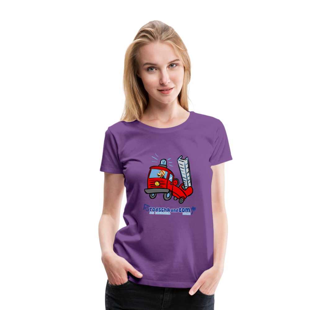 Rodscha und Tom - Feuerwehr - Frauen Premium T-Shirt - Lila