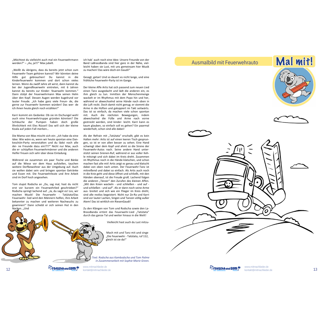 Feuerwehr-Tatütata-Mitmachbuch und Musik | eBook mit mp3