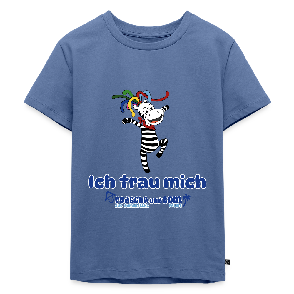 Ich trau mir - Kinder T-Shirt aus Bio-Baumwolle - Taubenblau
