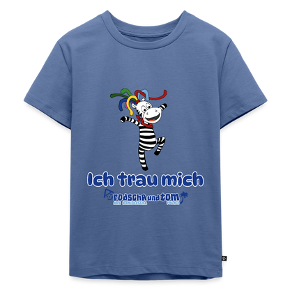 Ich trau mir - Kinder T-Shirt aus Bio-Baumwolle - Taubenblau