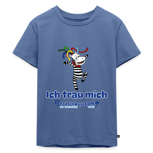 Ich trau mir - Kinder T-Shirt aus Bio-Baumwolle - Taubenblau