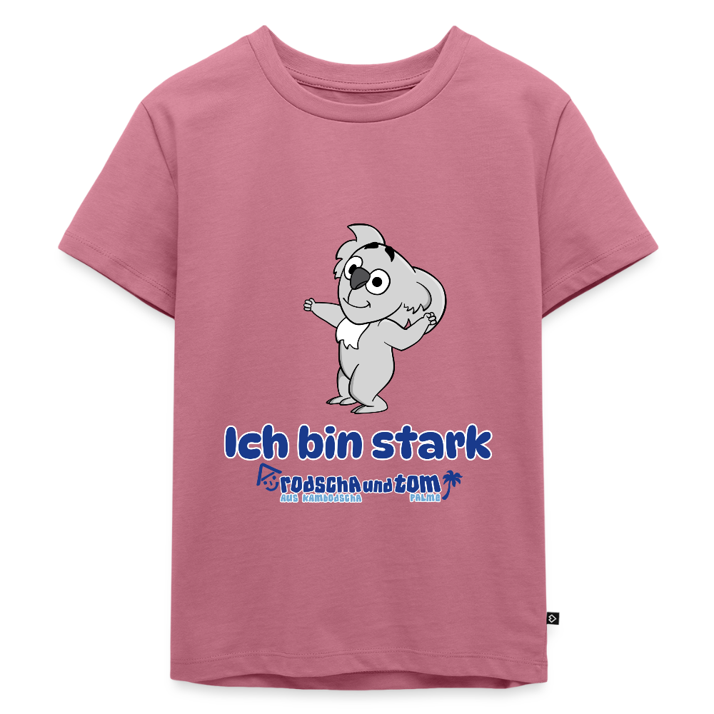 Ich bin stark - Kinder T-Shirt aus Bio-Baumwolle - Mauve