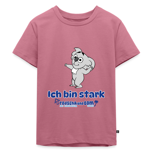 Ich bin stark - Kinder T-Shirt aus Bio-Baumwolle - Mauve