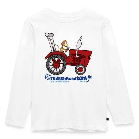 Bulldog - Kinder Langarmshirt - Weiß