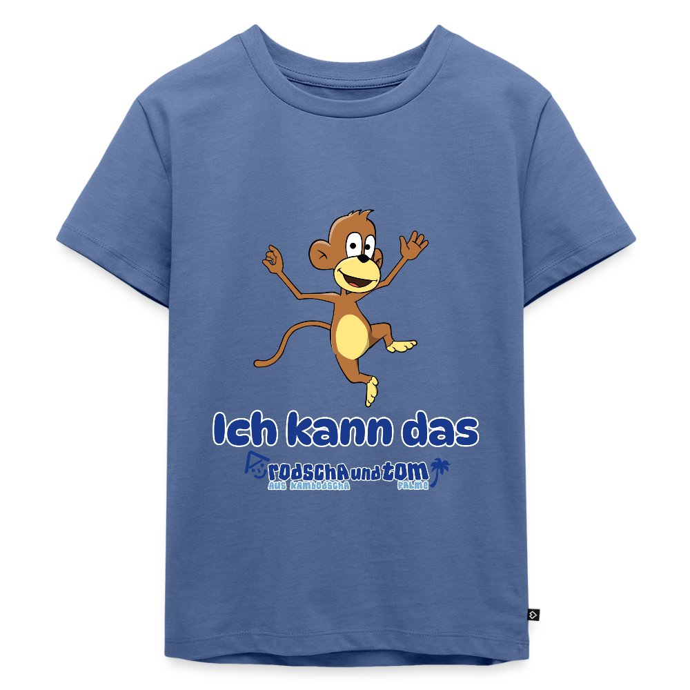 Ich kann das - Kinder T-Shirt aus Bio-Baumwolle - Taubenblau