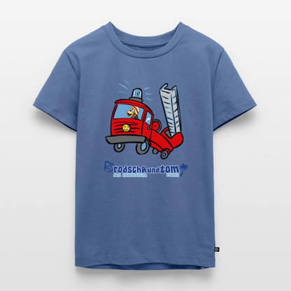 Feuerwehr - Kinder T-Shirt aus Bio-Baumwolle - Taubenblau