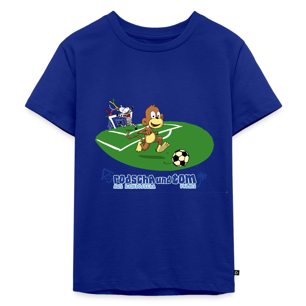 Fußball - Kinder T-Shirt - Royalblau