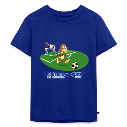 Fußball - Kinder T-Shirt - Royalblau