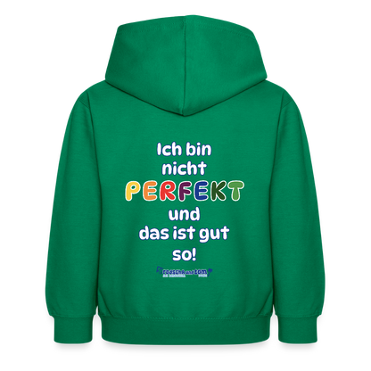 Ich bin nicht perfekt - Kinder Hoodie - Kelly Green