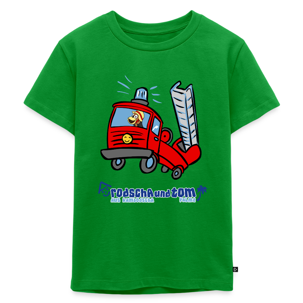 Feuerwehr - Kinder T-Shirt aus Bio-Baumwolle - Grün