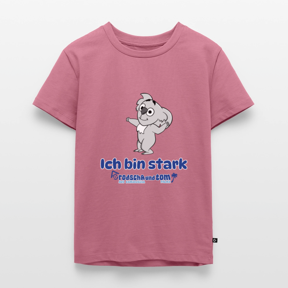 Ich bin stark - Kinder T-Shirt aus Bio-Baumwolle - Mauve