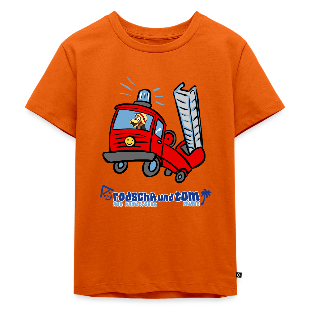 Feuerwehr - Kinder T-Shirt aus Bio-Baumwolle - Orange 