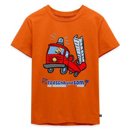 Feuerwehr - Kinder T-Shirt aus Bio-Baumwolle - Orange 