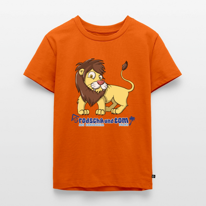 Stark wie ein Löwe - Kinder T-Shirt aus Bio-Baumwolle - Orange 