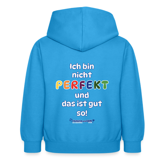 Ich bin nicht perfekt - Kinder Hoodie - Meeresblau