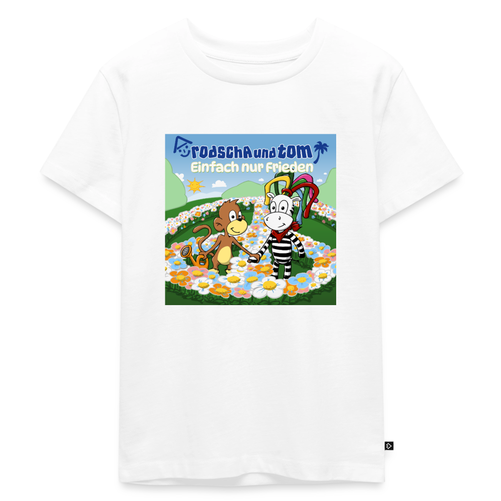 Einfach nur Frieden - Kinder T-Shirt aus Bio-Baumwolle - Weiß