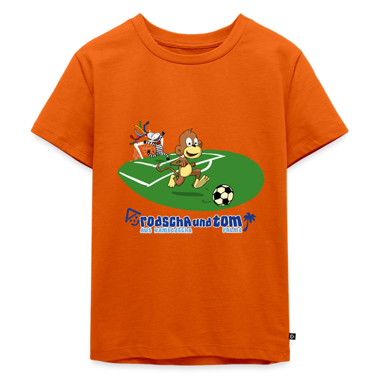 Fußball - Kinder T-Shirt - Orange 