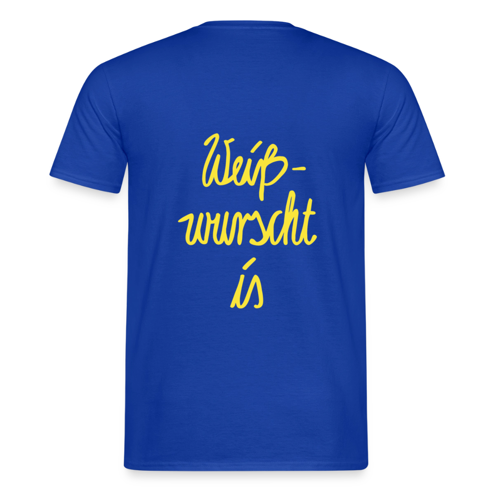 Weißwurscht is - Männer T-Shirt - Dunkelblau