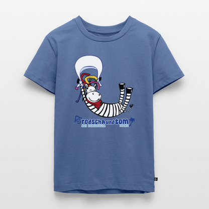 Rastazebra ZeRa - Kinder T-Shirt aus Bio-Baumwolle - Taubenblau