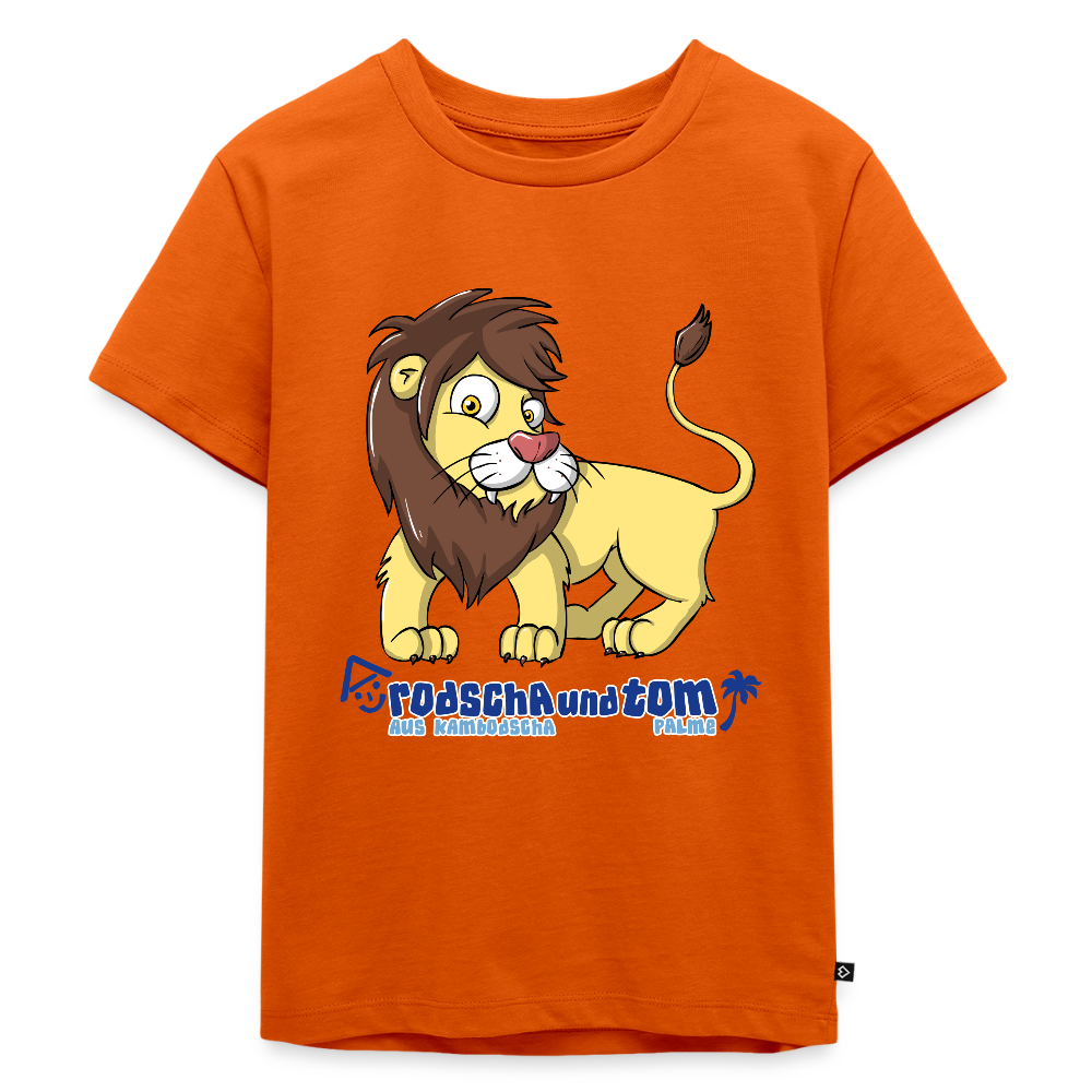 Stark wie ein Löwe - Kinder T-Shirt aus Bio-Baumwolle - Orange 
