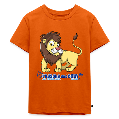 Stark wie ein Löwe - Kinder T-Shirt aus Bio-Baumwolle - Orange 