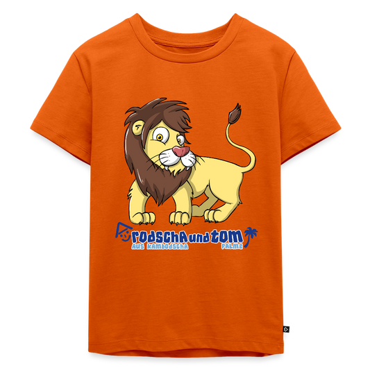 Stark wie ein Löwe - Kinder T-Shirt aus Bio-Baumwolle - Orange 