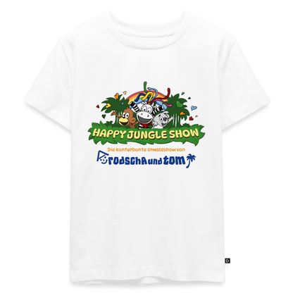 HAPPY JUNGLE SHOW - Kinder T-Shirt aus Bio-Baumwolle - Weiß