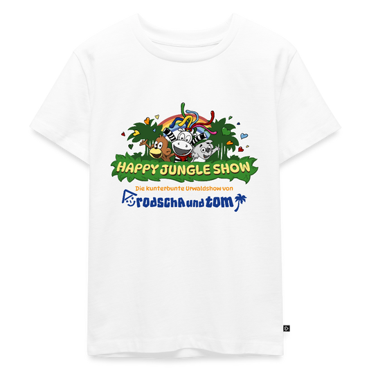 HAPPY JUNGLE SHOW - Kinder T-Shirt aus Bio-Baumwolle - Weiß