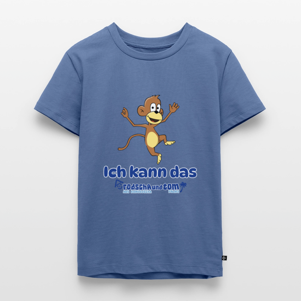 Ich kann das - Kinder T-Shirt aus Bio-Baumwolle - Taubenblau