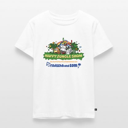 HAPPY JUNGLE SHOW - Kinder T-Shirt aus Bio-Baumwolle - Weiß