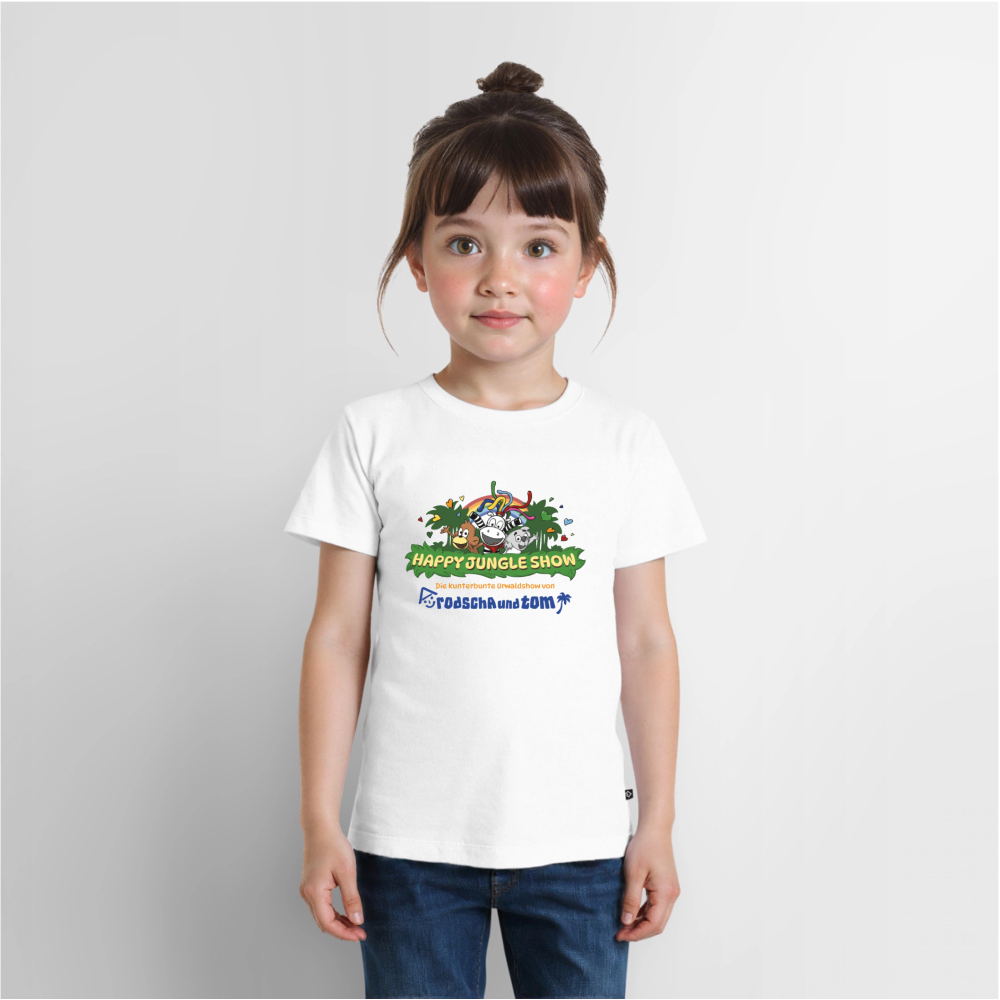 HAPPY JUNGLE SHOW - Kinder T-Shirt aus Bio-Baumwolle - Weiß