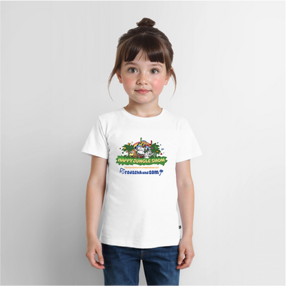 HAPPY JUNGLE SHOW - Kinder T-Shirt aus Bio-Baumwolle - Weiß