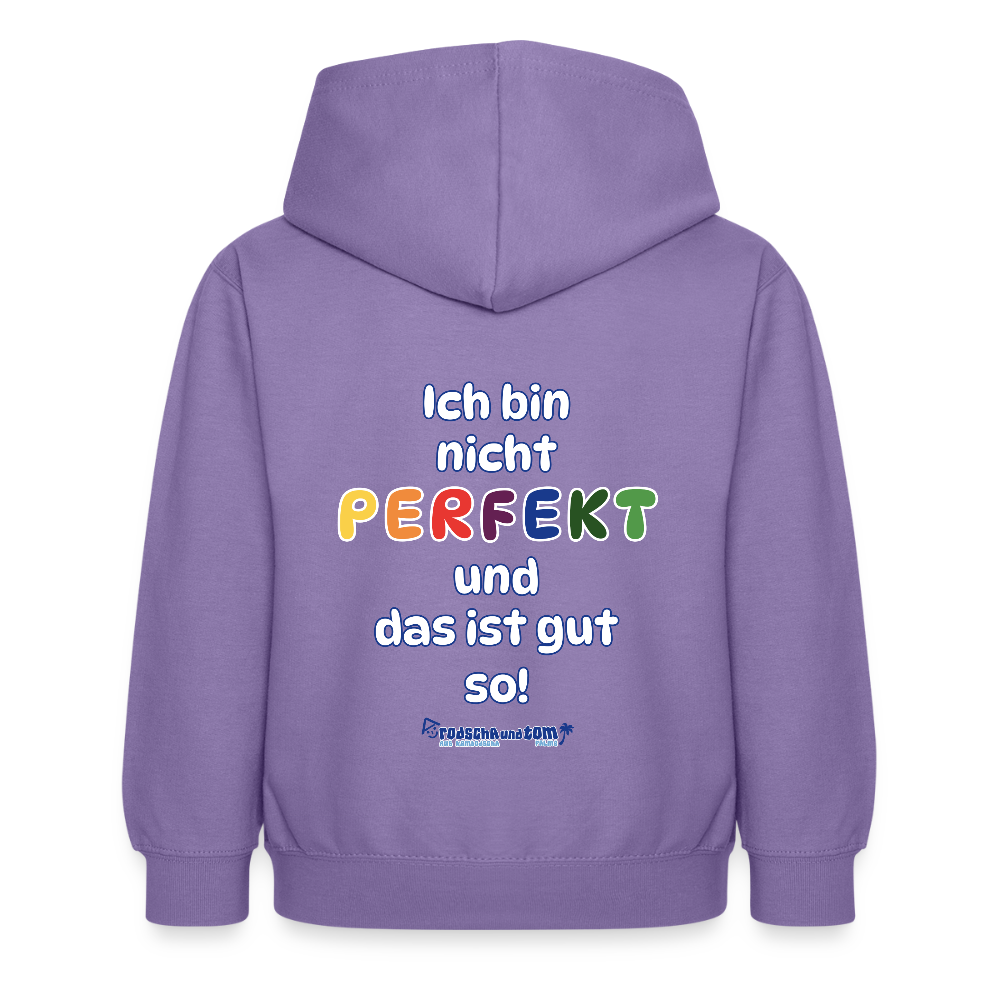 Ich bin nicht perfekt - Kinder Hoodie - Lavendel