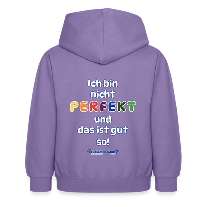Ich bin nicht perfekt - Kinder Hoodie - Lavendel