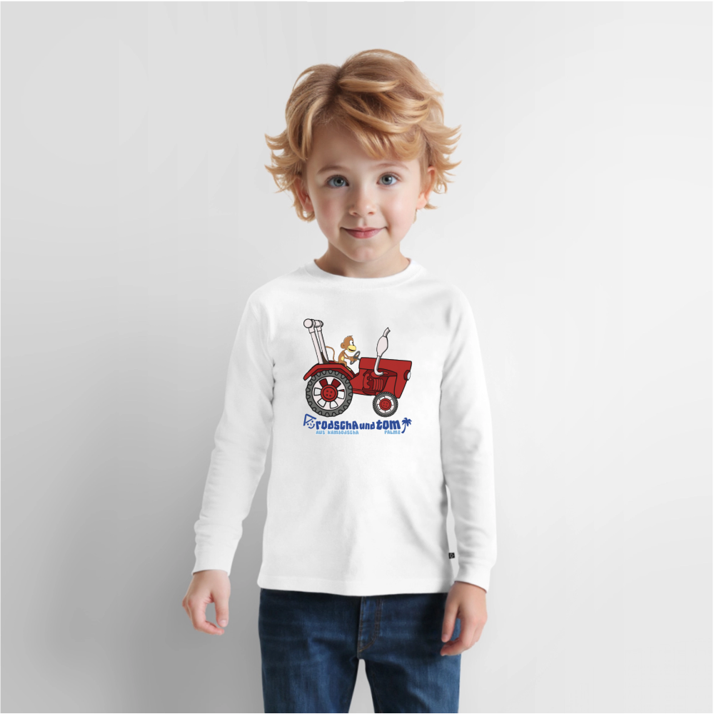 Bulldog - Kinder Langarmshirt - Weiß