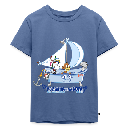 Edith - Kinder T-Shirt aus Bio-Baumwolle - Taubenblau