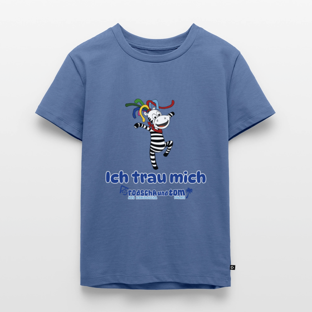 Ich trau mir - Kinder T-Shirt aus Bio-Baumwolle - Taubenblau